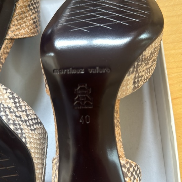 New - Martinez Valero snakeskin camel heels - Picture 7 of 7